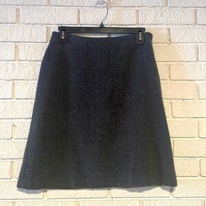 Y2K- My Michelle Wool Blend Midi Length Skirt- Dark Grey- Size 3/4